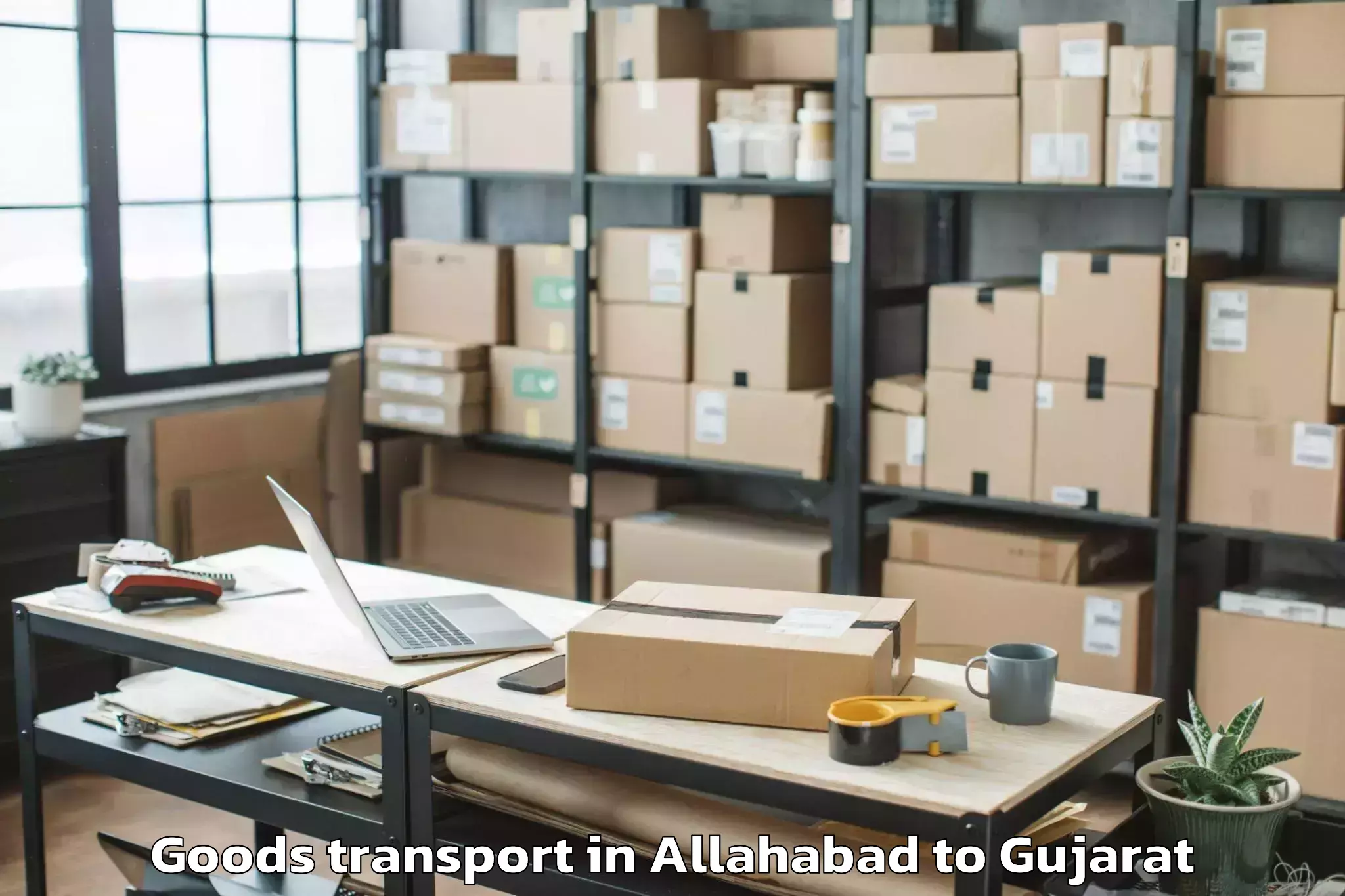 Book Allahabad to Vansada Goods Transport